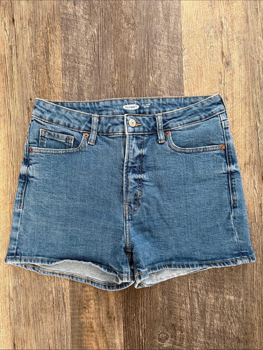 Old Navy Women's Blue High-Rise Denim Shorts
